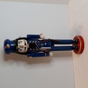 Northlight Christmas Wooden Police Officer Nutcrackwr With Billy Club & Whistle